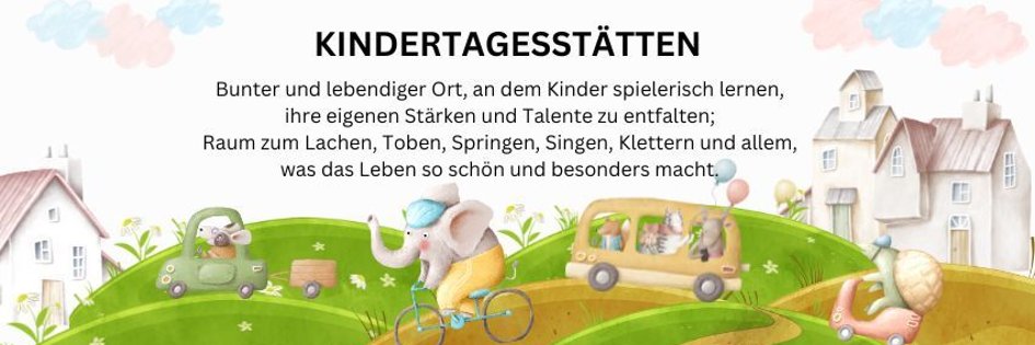 Bunter und lebendiger Ort, an dem Kinder spielerisch lernen, ihre eigenen Stärken und Talente zu entfalten; Raum zum Lachen, Toben, Springen, Singen, Klettern und allem, was das Leben so schön und besonders macht. - 1